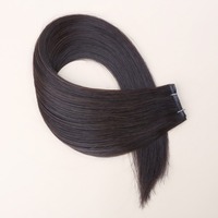 Extensions de cheveux Genius Weft de qualité supérieure, ultra-fines, tissées à la main, cheveux russes Remy, trame plate invisible