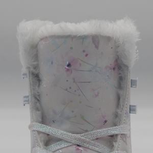 Patins à <span class=keywords><strong>glace</strong></span> à imprimé floral pour <span class=keywords><strong>femme</strong></span>-<span class=keywords><strong>Blanc</strong></span> avec accents colorés, douillet en velours - Product Image 5