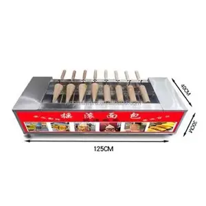 Nieuwe Automatische Roestvrijstalen 8 Rollers Auto Roll Schoorsteen Broodcake Oven Bakmachine