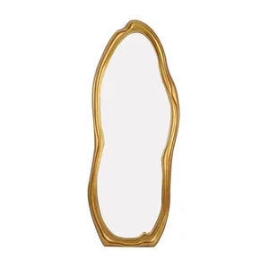 WINER M & G 외계인 아트 모양 유럽 레트로 벽 교수형 거울 벽 교수형 가정용 바닥 거울 전신 거울