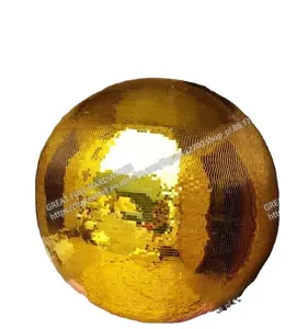kerstballen goud zilver Suppliers-Xmas Decoraties 100 120 150 180Cm Mirror Ball Glazen Bal Kerstversiering Big Size Spiegel Bal Goud Roze Zilver