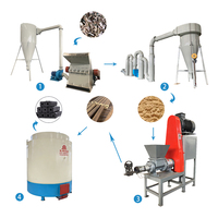 Machine de fabrication de briquettes de charbon de bois à partir de coques de riz et de palmier, extrudeuse-presse de briquettes de sciure de bois