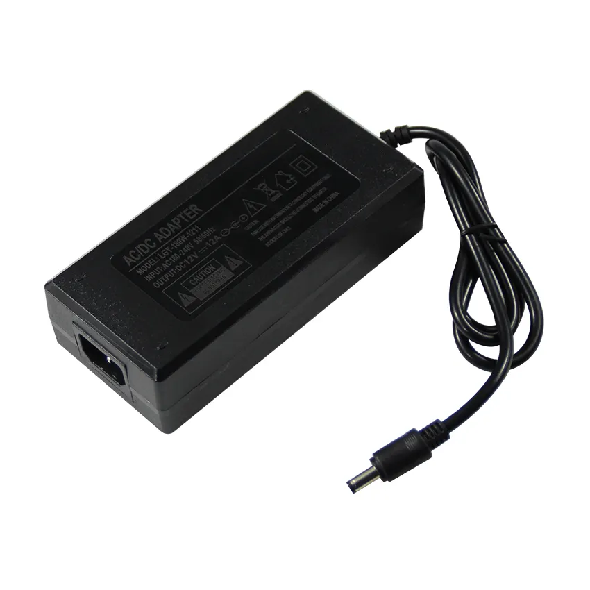 New Arrivals AC100V-240V 12V12A 5.5 X2.5/2.1mm AC/DC Universal Desktop power adapter to Routers/ juicers