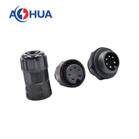 Connecteur de câble de signal d'alimentation 2 + 4 cœurs M20 Assembly Panel Mount Male Female Socket IP68 for Outdoor Lighting Controller System