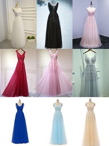 Nuevo Diseño de Vestido de Fiesta Elegante con Bordado, Gasa, Sin Mangas, Maxi Vestido de Graduación para Mujer - Product Image 2