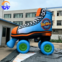 Modèle de ballon gonflable patins à roulettes personnalisés en tissu Oxford avec souffleur, impression numérique, installation facile pour la publicité commerciale