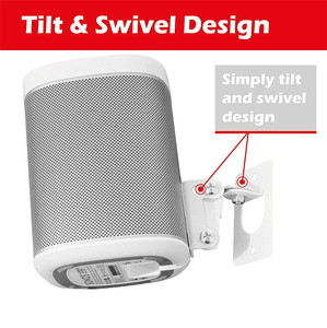 Tường Gắn Loa Tường Bracket Phù Hợp Cho <span class=keywords><strong>SONOS</strong></span> Chơi 1 Có Thể Điều Chỉnh Xoay & Tilt Cơ Chế, Khung Đơn - Product Image 2