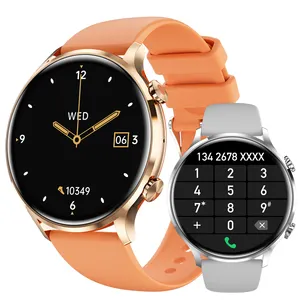 아마존 뜨거운 판매 금속 라운드 답변 전화를 걸다 Smartwatch 방수 스포츠 스마트 시계 남성 터치 스크린 Smartwatch