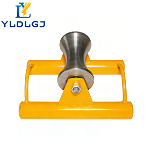 Galet <span class=keywords><strong>de</strong></span> câble en aluminium, cadre jaune, réglable, avec molette usinée, robuste, pour tirage <span class=keywords><strong>de</strong></span> câbles et applications d'infrastructure - Product Image 4