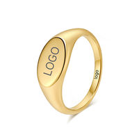 Bague personnalisée pour couple en acier inoxydable, argent, noir, or, ovale lisse, logo gravé au laser, bague de doigt basique en acier inoxydable