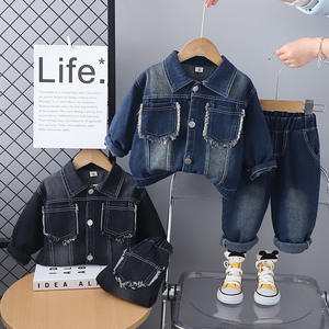 Nuovi Set di Abbigliamento per Ragazzi in Stile Coreano Primavera/Autunno, Denim con Nuovi Elementi Primaverili - Product Image 1