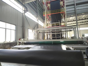 Biofloc Nat <span class=keywords><strong>Geo</strong></span> Geomembranen Dam Vijver Liner Black Roll Hdpe 1.0Mm 30 40 45 Mil 45 Mil - Product Image 2