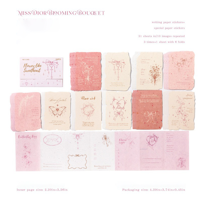 Blanco Floral Corazón Dulce