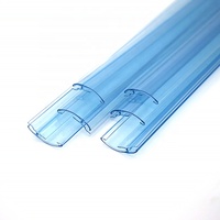 Bande de profilé plastique extrudé en PVC transparent bleu, antistatique, durable, moderne et économique pour la vente en gros