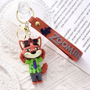 New Arrival 3d Cartoon Anime Keychain Zootopia <b>Doll</b> Cute Keychain Promotional Car Bag Keyring Soft Rubber Key Chain - Product Image 2