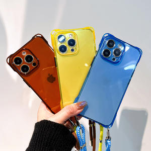 Custodia <span class=keywords><strong>per</strong></span> cellulare antiurto in Silicone personalizzata all'ingrosso con cordino a gancio a 4 angoli <span class=keywords><strong>per</strong></span> <span class=keywords><strong>iPhone</strong></span> 15 14 13 <span class=keywords><strong>11</strong></span> Pro Max <span class=keywords><strong>Cover</strong></span> morbida in TPU - Product Image 6