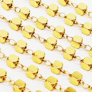 스테인리스 스틸 성 베네딕트 금도금 사각 비즈 종교 묵주 성모 마리아 십자가 목걸이 여성용 카톨릭 묵주 - Product Image 2