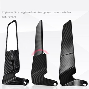 Espejo Retrovisor Universal para Motocicleta con Diseño de Ondas de Agua en Fibra de Carbono, Ajustable, de Aleación de Aluminio, Accesorio de Tuning - Product Image 6
