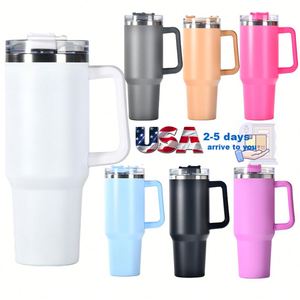 Gobelet isotherme extérieur en acier inoxydable avec poignée et paille, personnalisable avec logo, 30oz et 40oz, modèle H2.0 - Product Image 5