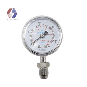1/4 "VCR alta purezza manometro 2" 50mm quadrante 316L acciaio inossidabile 0-15bar 200psi guarnizione in metallo - Product Image 1