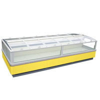 Vitrine réfrigérée commerciale pour supermarché, comptoir de refroidissement pour viande fraîche et fruits de mer, refroidissement haute efficacité