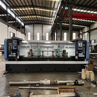 Tour CNC horizontal à banc plat de Chine, machine de tournage d'arbre d'axe automatique de haute précision pour charges moyennes