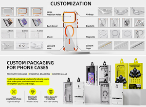 Étui de téléphone magnétique transparent orange dégradé ATB pour la série 18, anti-rayures, aimant puissant N52, protection mobile - Product Image 4