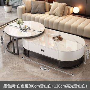 Tùy biến nóng bán dễ dàng lắp ráp đồ nội thất nhà phòng khách văn phòng Side Vòng Kim Loại Đá Cẩm Thạch Bàn cà phê - Product Image 2
