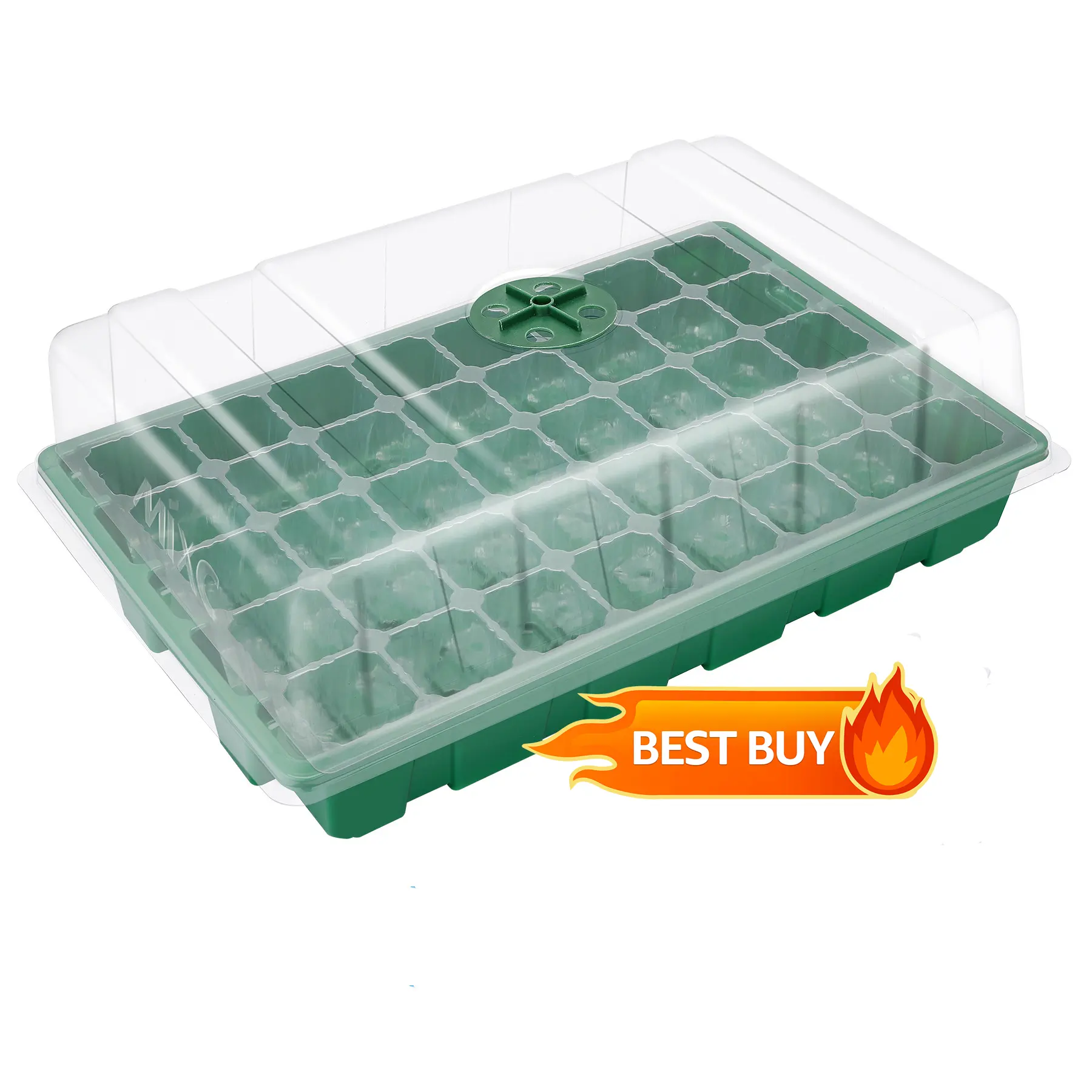 Plastic Zaailing Trays Zaad Starter Tray Mini Propagator 40 Cellen Per Kraambak Met Deksels