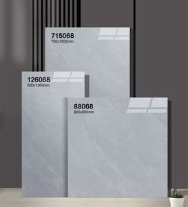 <span class=keywords><strong>Piastrelle</strong></span> in Ceramica Effetto Marmo Grigio 60x120cm per Soggiorno, Finitura Lucida, Motivo Quadrato, Ottimo Prezzo - Product Image 2