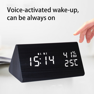 Reloj <span class=keywords><strong>Despertador</strong></span> Digital Inteligente con 3 Configuraciones, Múltiples Tonos de Llamada, Brillo Ajustable, Humedad, Temperatura, para Oficina - Product Image 5