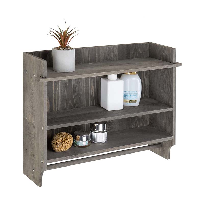 Высокое качество Многофункциональный 3 яруса из коричневого дерева полка для ванной комнаты