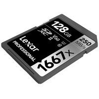 Carte mémoire Lexar 1667 X Pro haute vitesse 250 Mo/s V 60 256 Go UHS II SD Carte mémoire 4K HD Carte mémoire SD Caméra vidéo