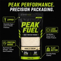 Bolsa de Proteína de Suero Personalizada con Logotipo, Directo de Fábrica, Grado Alimenticio, con Cierre y Ventana, Color Negro Mate y Verde Lima, Sin Gluten, OEM