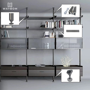 خزانة ملابس منخفضة السعر مزودة بنظام الأقطاب من الألومنيوم سهلة التركيب مع إطار معدني خزانة خزانة ملابس مخزنة من الألومنيوم - Product Image 1