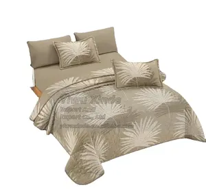 Pabrik langsung menjual desain baru Set Comforter king size Comforter Set lembaran polos set kain perca seprai pernikahan