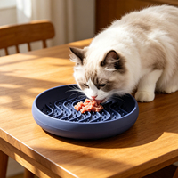 Gamelle anti-glouton en silicone écologique pour chien avec ventouses antidérapantes, anti-étouffement, design carré pour ralentir la vitesse d'eating