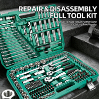Juego de Llaves de Tubo con Acabado Espejo en Varios Tamaños, Herramientas Manuales Completas para Reparaciones Automotrices y del Hogar con Estuche de Almacenamiento Portátil y Resistente
