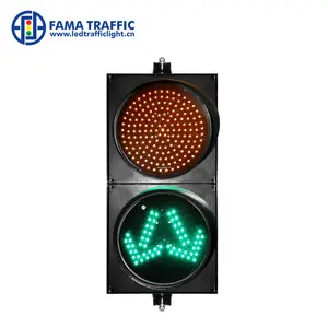 FAMA 교통 300mm 슈퍼 밝기 LED 노란색 깜박임 녹색 화살표 도로 안전 신호등