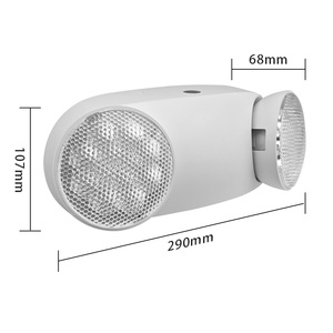 Twin LED <strong>Emergency</strong> <strong>Light</strong> Building <strong>Emergency</strong> <strong>Lights</strong> XJW-01E-1 Plastic <strong>Rechargeable</strong> Fire Safety <strong>Emergency</strong> Lamp Dualhead Mounted - Product Image 3