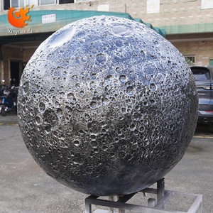 Bảo tàng khoa học lối vào mặt trăng điêu khắc bằng thép không gỉ, trang trí triển lãm chủ đề không gian, trang trí đăng ký địa điểm - Product Image 3