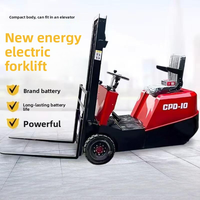 Chariot élévateur compact tout électrique à trois points, nouveau modèle, pour entrepôt, avec batterie