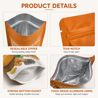 Offre Spéciale – Sachets Doypack en Aluminium Imprimés de 100g, Qualité Alimentaire, Scellables à Chaud, avec Fermeture Éclair, pour Poudre d'Épices, Curcuma, Gingembre – Sachets Autoportants