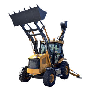 Precio de Fábrica, Retroexcavadora 4x4 de 85kW Diésel con Certificación CE, Cucharón Frontal de 1m3, Cargadora Agrícola - Product Image 3