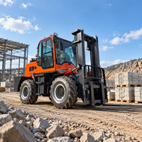 Chariot élévateur tout-terrain diesel 4x4 haute performance 3,5T avec capacité de charge lourde