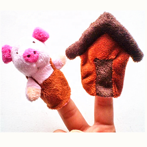 <span class=keywords><strong>The</strong></span> Three Little Pig Bé Câu Chuyện-Nói Sang Trọng Đồ Chơi Búp Bê Con Rối Ngón Tay Sói Con Rối Ngón Tay - Product Image 2