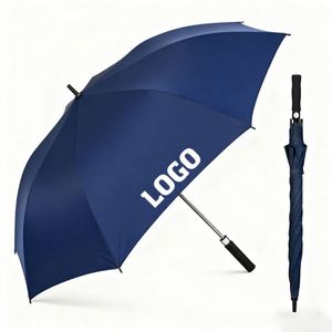 Paraguas de Golf Recto Automático Grande de Fibra de Vidrio con Impresión por Sublimación UV Resistente al Viento y Personalizado con Logotipo - Product Image 1
