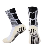 Chaussettes de football personnalisées avec logo, antidérapantes, semelle en silicone à points, respirantes, chaussettes de football OEM ODM Factory