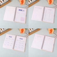 Calendrier d'organisation des cours pour étudiants, reliure spirale, reliure thermique, feuilles mobiles, format A5, personnalisé, imprimé, année scolaire 2025-2026