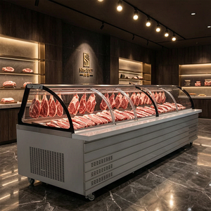 Vitrine Réfrigérée Commerciale Grande Capacité en Acier Inoxydable pour Viande Fraîche et Aliments Cuisinés – Refroidissement Mécanique - Product Image 4
